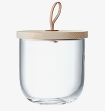 Load image into Gallery viewer, LSA Ivalo Glass Container with Ash Wood Lid