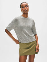 Load image into Gallery viewer, White + Warren Superfine Cashmere Blend Tee - Slate Heather