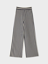 Load image into Gallery viewer, White + Warren Organic Cotton Striped Wide leg Pant - Navy/White