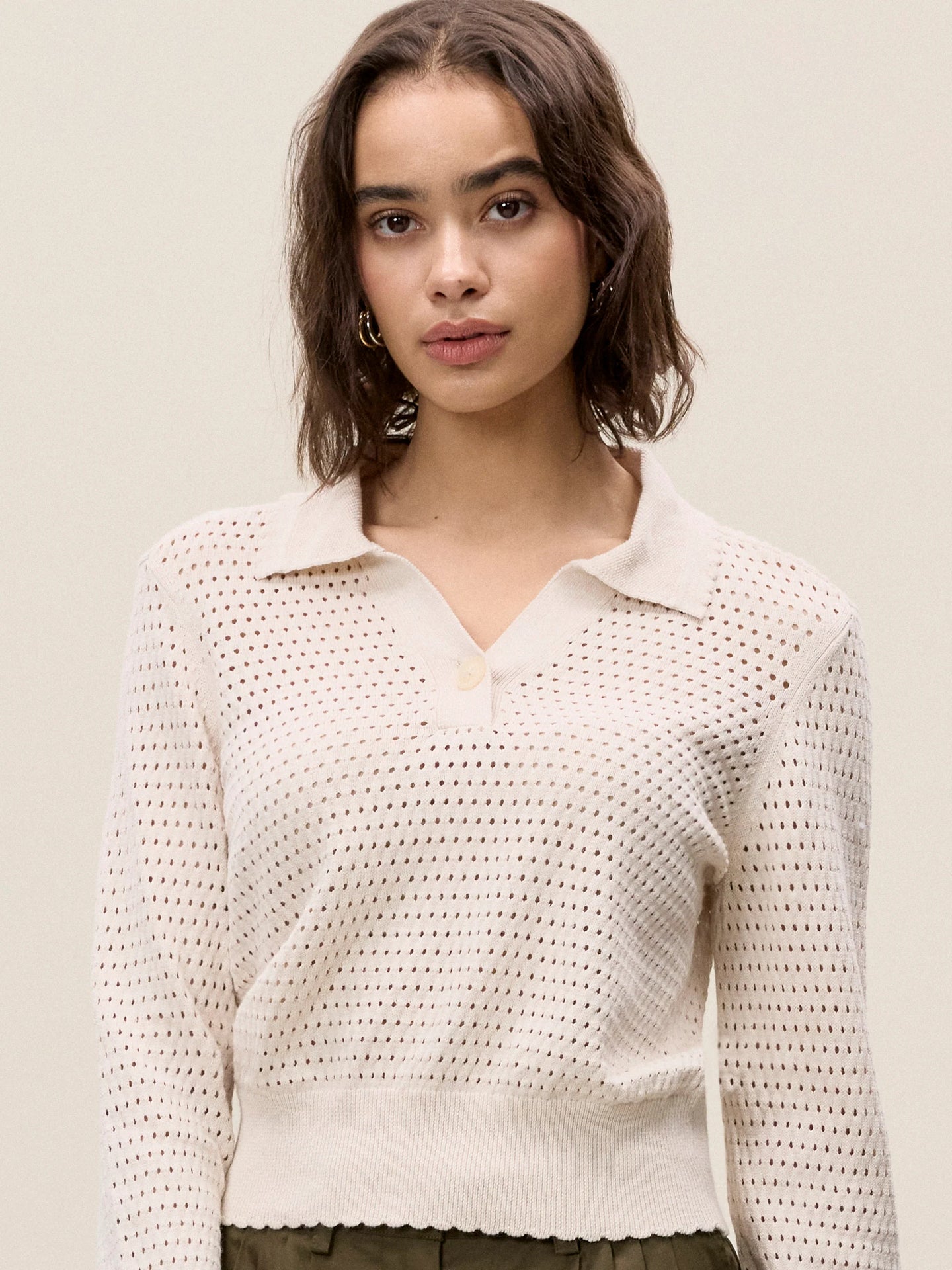 Rebecca Taylor Fern Knit Sweater - Beige