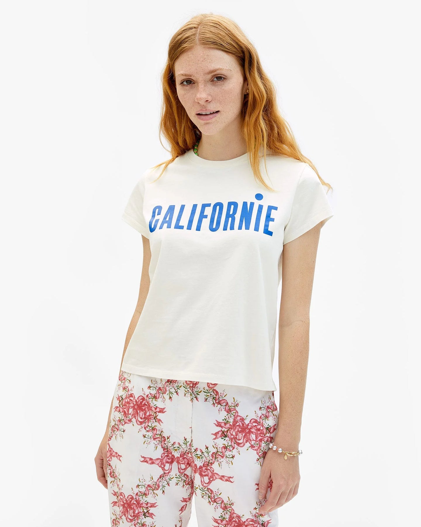 Clare V Classic Tee Californie - Cream