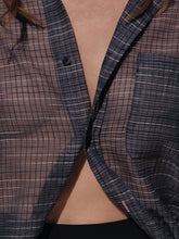 Load image into Gallery viewer, Cissa Men&#39;s Shirt - Sheer Box Check Navy