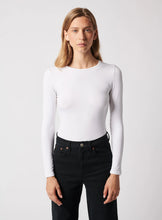 Load image into Gallery viewer, Majestic Filatures Soft Touch Long Sleeve Crewneck - White