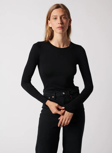 Majestic Filatures Soft Touch Crewneck Long Sleeve - Black