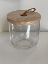 Load image into Gallery viewer, LSA Ivalo Glass Container with Ash Wood Lid