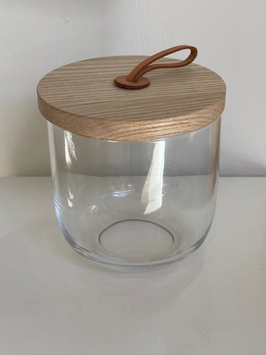 LSA Ivalo Glass Container with Ash Wood Lid