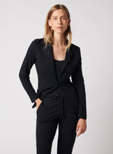 Load image into Gallery viewer, Majestic Filatures French Terry Fleece One Button Blazer - Black