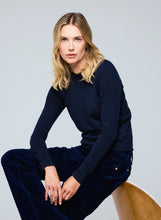 Load image into Gallery viewer, Majestic Filatures Cashmere Long Sleeve Crewneck - Marine