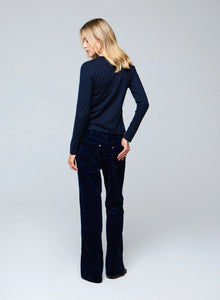 Majestic Filatures Cashmere Long Sleeve Crewneck - Marine