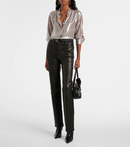 Frame The Standard Shirt Silver Lame