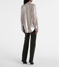 Load image into Gallery viewer, Frame The Standard Shirt Silver Lame