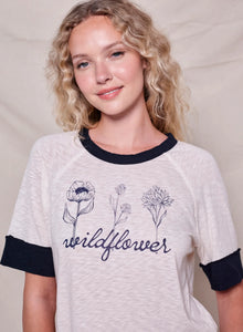 Sundry Wildflowers Tee - Oyster