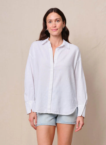 Stateside Linen Oversized Shirt - White