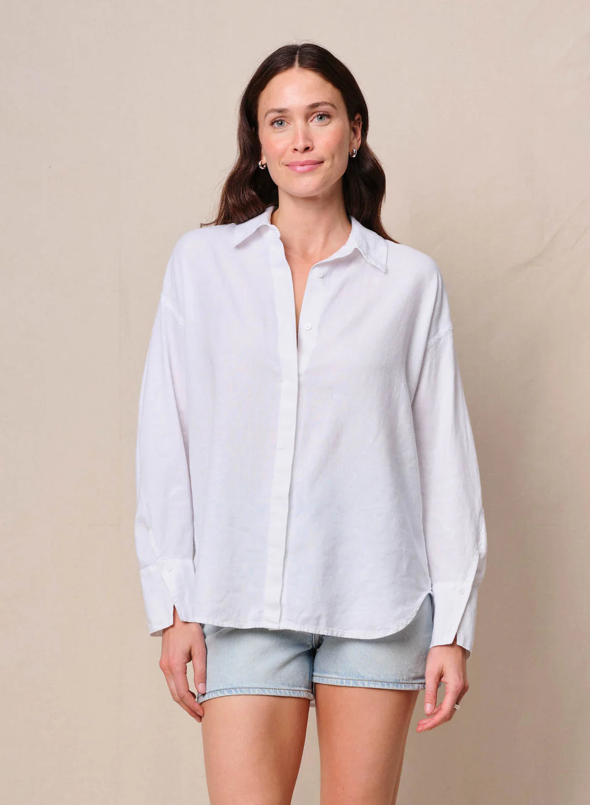 Stateside Linen Oversized Shirt - White