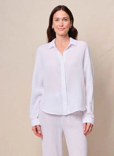 Stateside Gauze Dolman Shirt - White