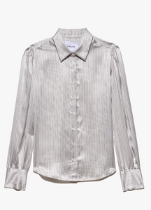 Frame Victorian Button Up Blouse in Bone