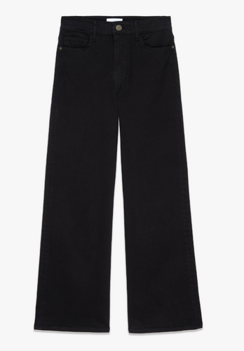 Frame Le Slim Palazzo Jeans in Black