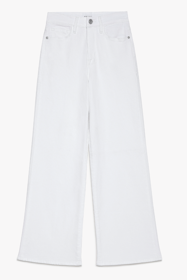 Frame Le Slim Palazzo Jeans in White