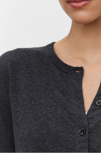 Velvet Violette Cardigan - Charcoal