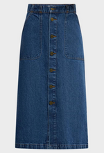 Load image into Gallery viewer, Frame Modern Pocket Midi Denim Skirt