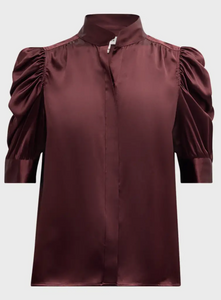 Frame Gillian Silk Blouse - Wine