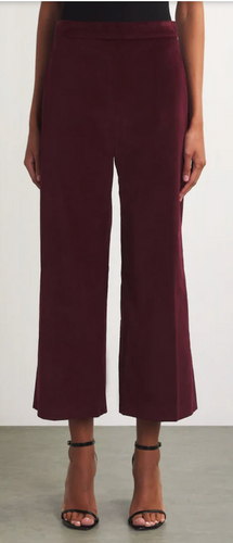 Frame Cropped Wide Leg Velvet Pant