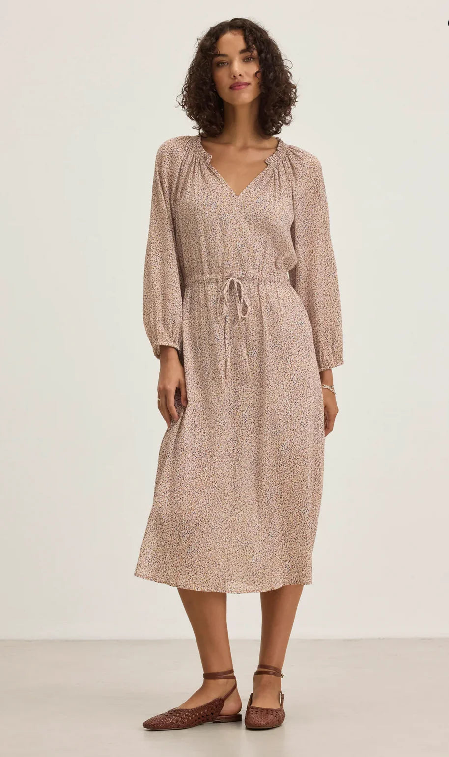 Velvet Lima Printed Crinkle Cotton Gauze Dress