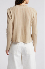 Load image into Gallery viewer, Frame Ruffle Neck Cashmere Cardigan - Taupe