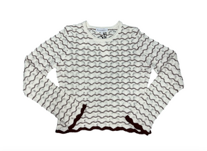 White + Warren Pointelle Stitch Top