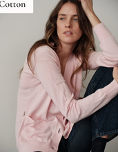 Load image into Gallery viewer, Cissa Pink Salt with Ladybugs Cardigan