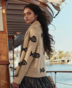 Load image into Gallery viewer, The Great Swimming Fish Lodge Cardigan