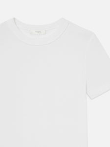 Frame The Rib Baby Tee - White, Espresso