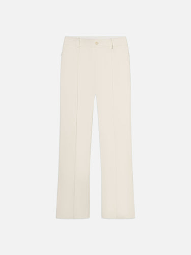 Frame Cropped Kick Flare Trouser - Alabaster