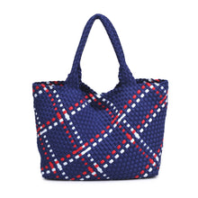 Load image into Gallery viewer, Sol Selene Sky's The Limit - Large Woven Neoprene Tote: Chocolate