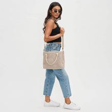 Load image into Gallery viewer, Sol Selene -Soltice Medium  Hand Woven Knot Tote: Nude