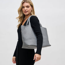 Load image into Gallery viewer, Sol Selene Sky's The Limit - Large Woven Neoprene Tote: Chocolate
