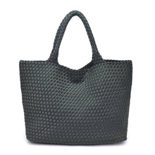 Load image into Gallery viewer, Sol Selene Sky's The Limit - Large Woven Neoprene Tote: Chocolate