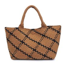 Load image into Gallery viewer, Sol Selene Sky's The Limit - Large Woven Neoprene Tote: Chocolate