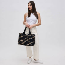 Load image into Gallery viewer, Sol Selene Sky's The Limit - Large Woven Neoprene Tote: Chocolate