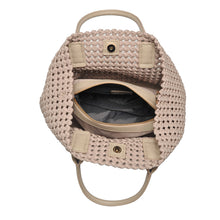 Load image into Gallery viewer, Sol Selene -Soltice Medium  Hand Woven Knot Tote: Nude