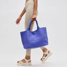 Load image into Gallery viewer, Sol Selene Sky's The Limit - Large Woven Neoprene Tote: Chocolate