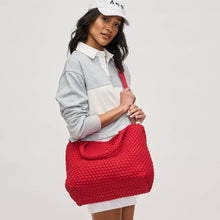 Load image into Gallery viewer, Sol Selene Sky's The Limit - Medium Laced Up Eco-Edition Tote: Beige