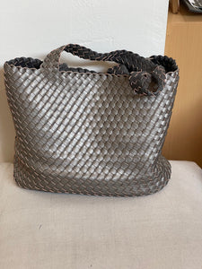 Ilse Jacobsen Tote Dark Shadow with Gun Metal