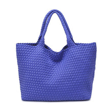Load image into Gallery viewer, Sol Selene Sky's The Limit - Large Woven Neoprene Tote: Chocolate