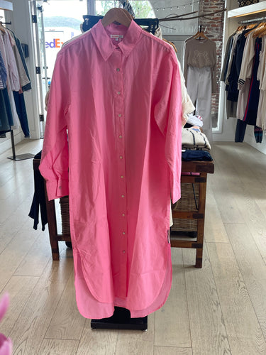 Sundry Midi Easy Shirt Dress - Azalea