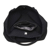 Load image into Gallery viewer, Sol Selene Sky's The Limit - Large Woven Neoprene Tote: Chocolate