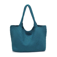 Load image into Gallery viewer, Sol Selene Sky's The Limit - Large Woven Neoprene Tote: Chocolate