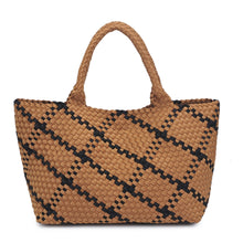 Load image into Gallery viewer, Sol Selene Sky's The Limit - Large Woven Neoprene Tote: Chocolate
