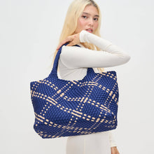 Load image into Gallery viewer, Sol Selene Sky's The Limit - Large Woven Neoprene Tote: Chocolate