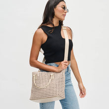 Load image into Gallery viewer, Sol Selene -Soltice Medium  Hand Woven Knot Tote: Nude